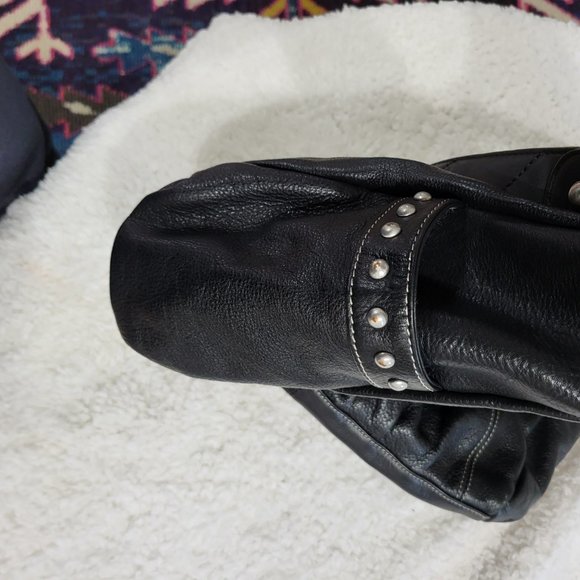 Fenn Wright Manson Leather Satchel Tote Black - Picture 9 of 13